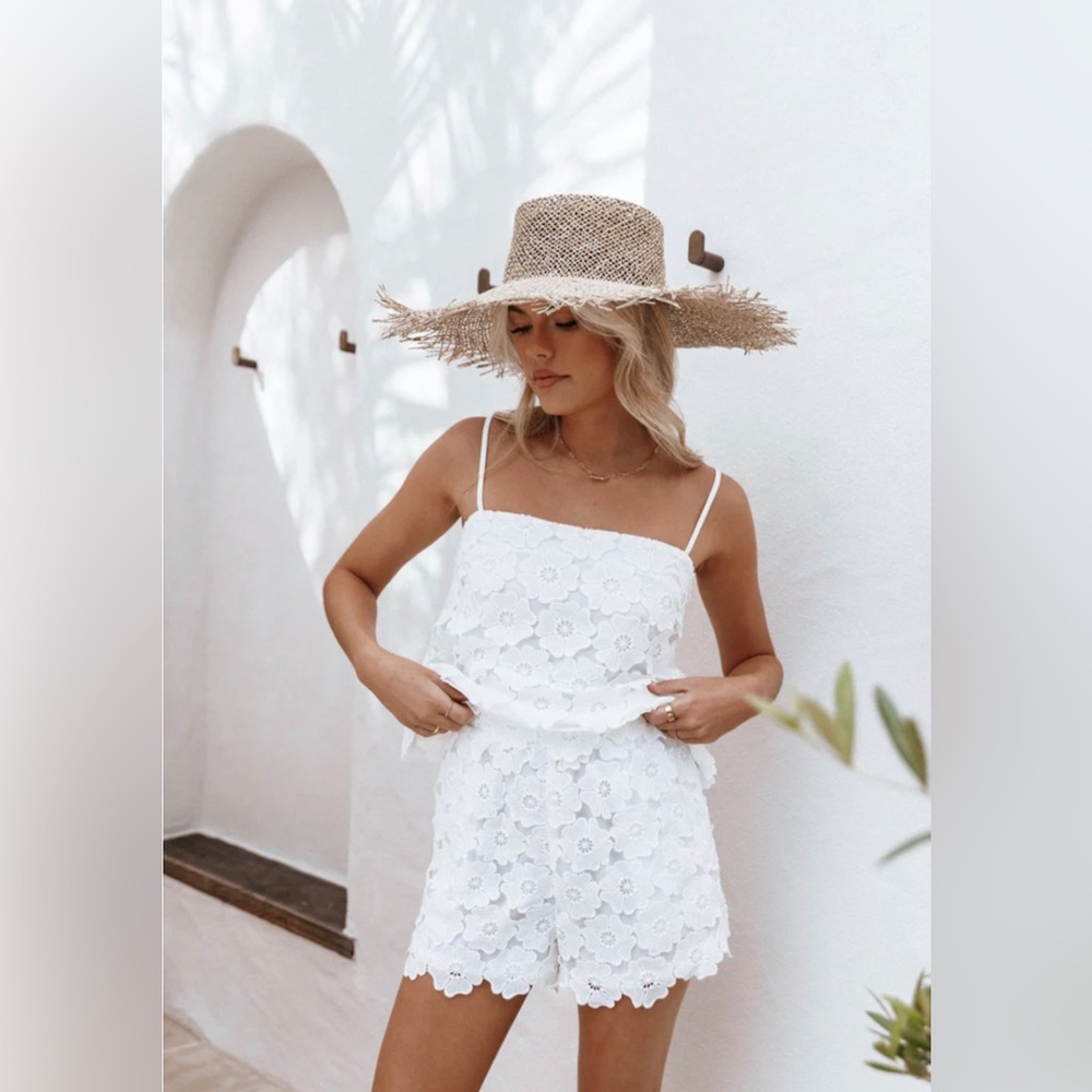 VIOLET SHORT SET - WHITE